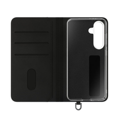 Checkered Flip Phone Case – Black & Cream Retro Grid Wallet Case