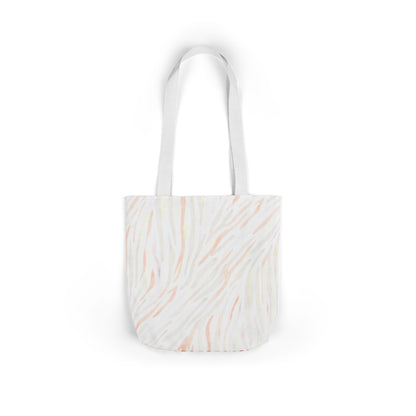 Pastel Zebra Canvas Tote Bag — Lightweight Animal Print Shoulder Tote
