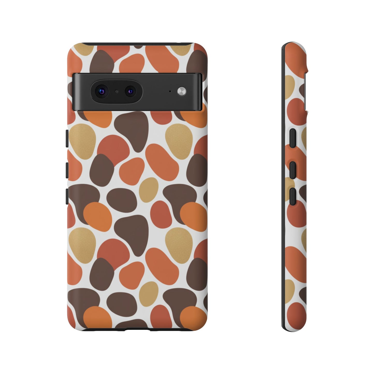 Phone Case — Retro Pebble Pattern in Warm Autumn Colors