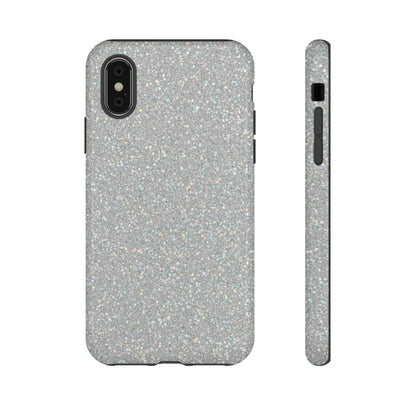 Glitter Silver Tough Phone Case — Sparkling Protective Phone Case