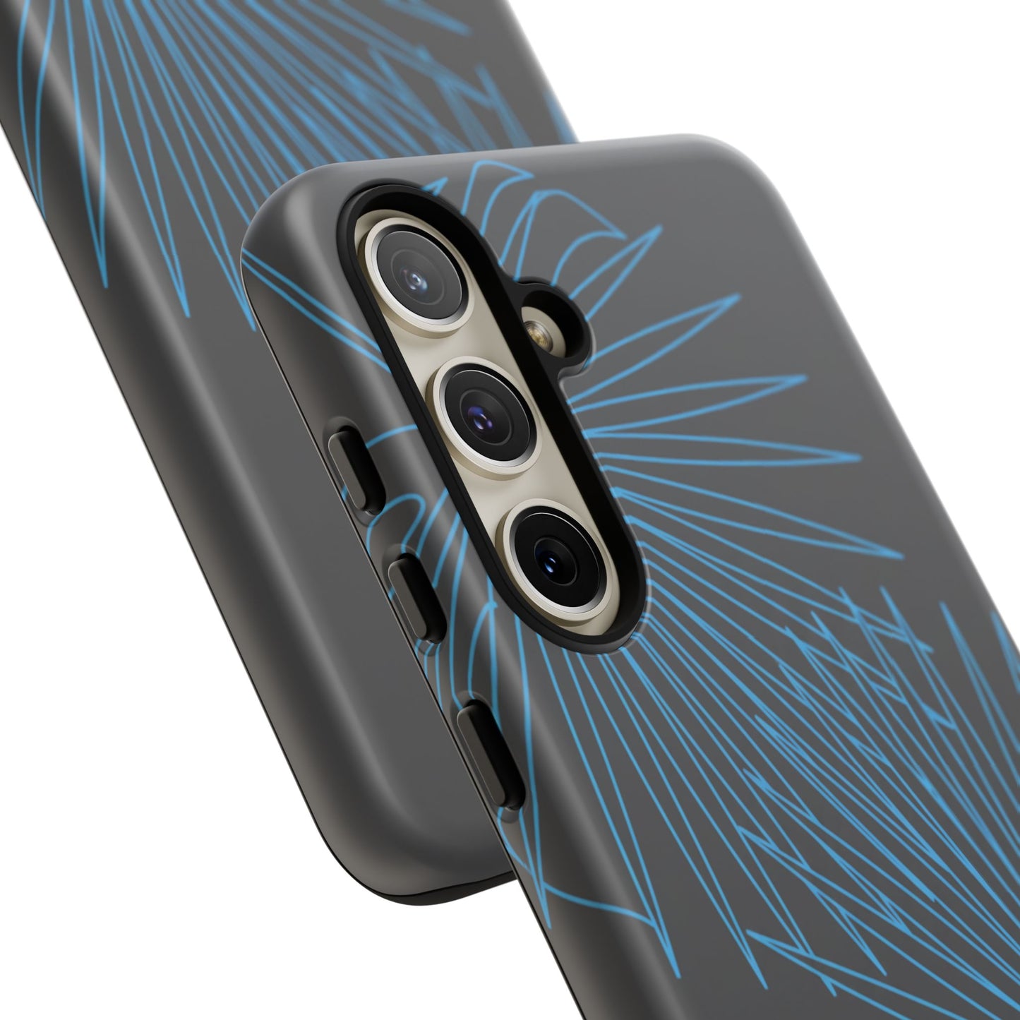 Blue Dandelion Burst Tough Phone Case — Protective Floral iPhone Cover