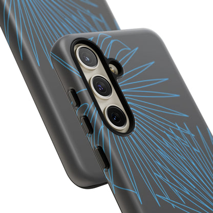 Blue Dandelion Burst Tough Phone Case — Protective Floral iPhone Cover
