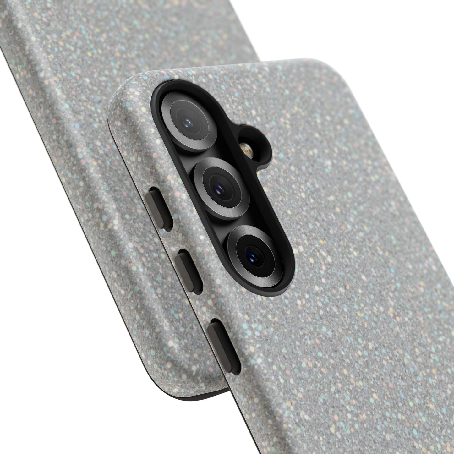 Glitter Silver Tough Phone Case — Sparkling Protective Phone Case