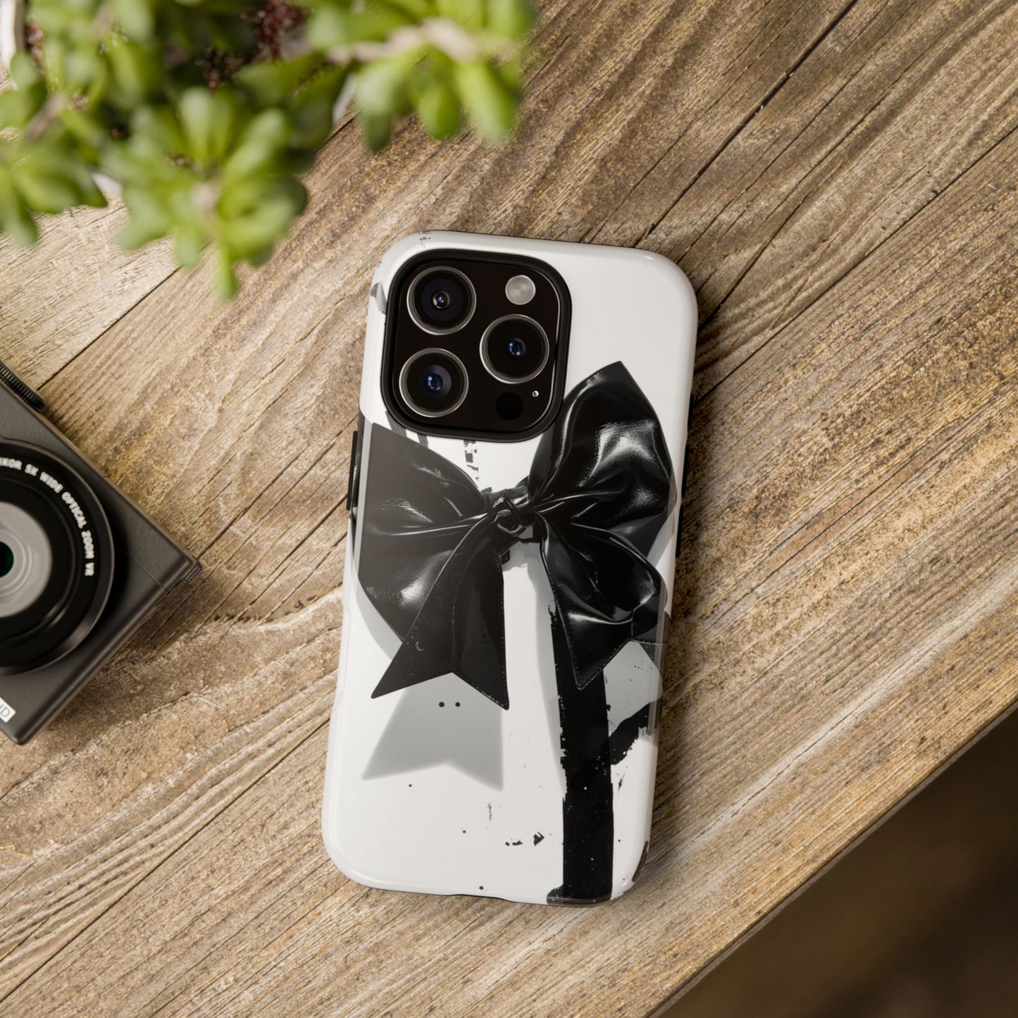 Phone Case — Black Bow Graphic Protective Cover