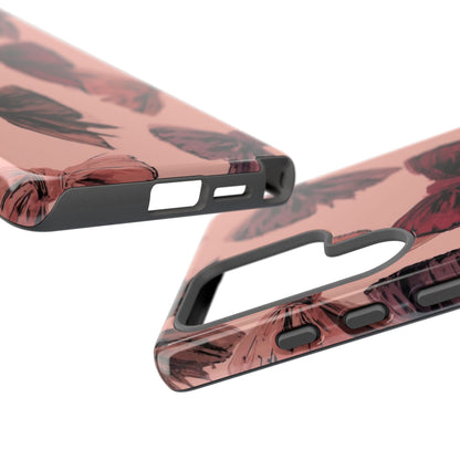 Bow Pattern Tough Phone Case — Pink Watercolor Bows Protective iPhone Cover