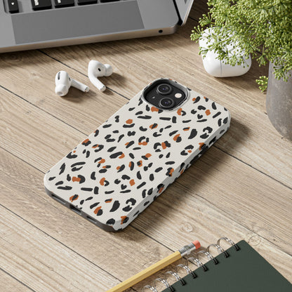 Leopard Print Tough Phone Case — Stylish Protective iPhone Cover