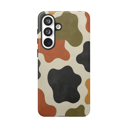 Retro Abstract Camouflage Phone Case — Earth Tone Tough Case