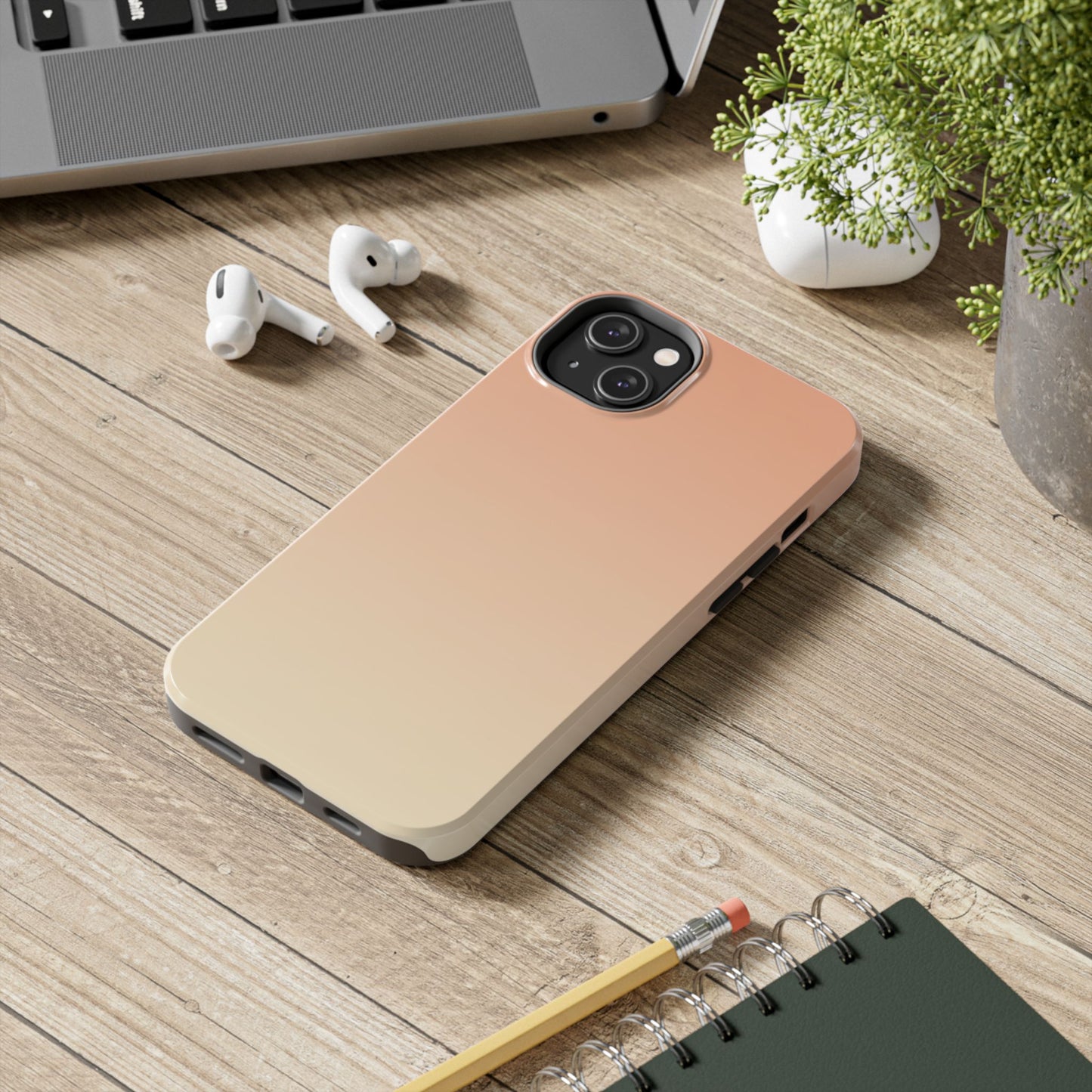 Gradient Tough Phone Case — Peach Ombre Protective Cover