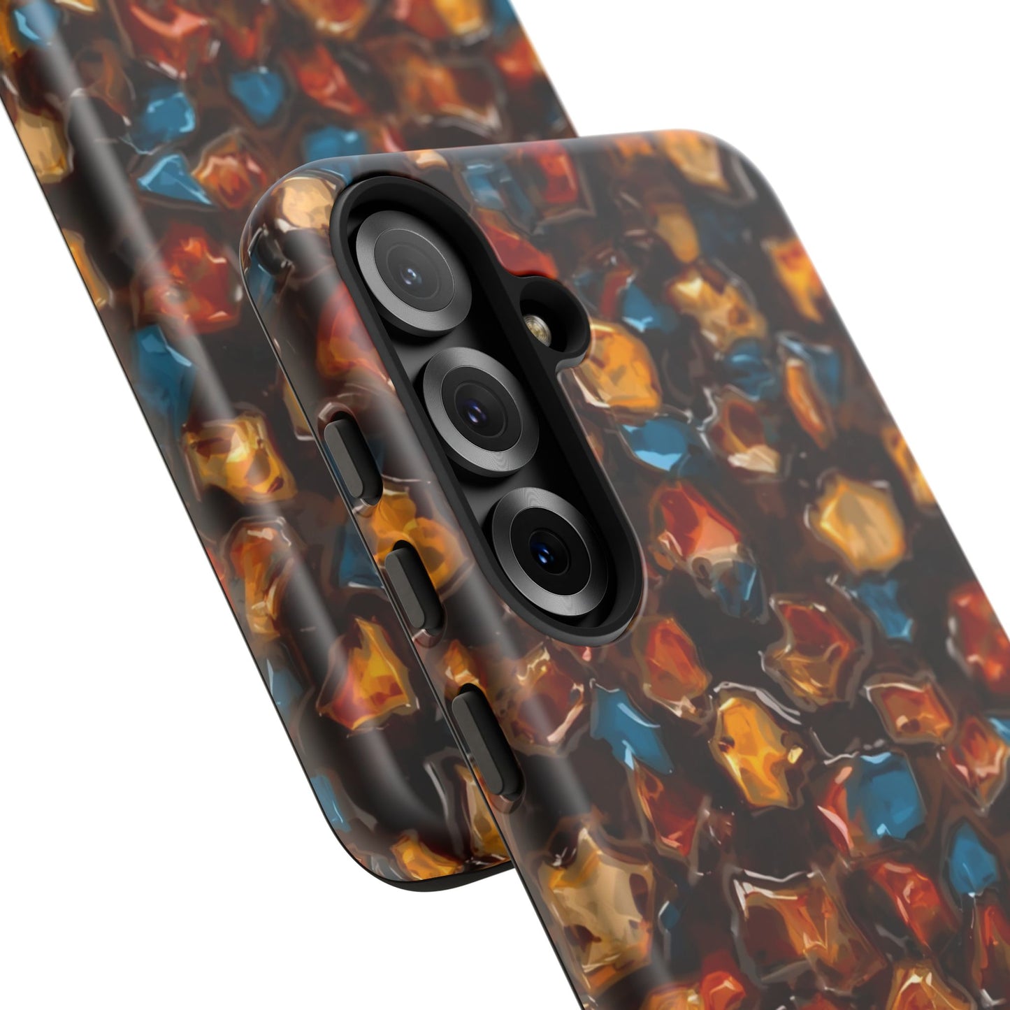 Phone Case - Amber Tortoiseshell Mosaic Protective Cover