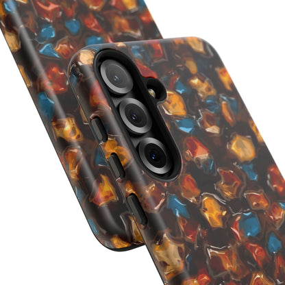Phone Case - Amber Tortoiseshell Mosaic Protective Cover