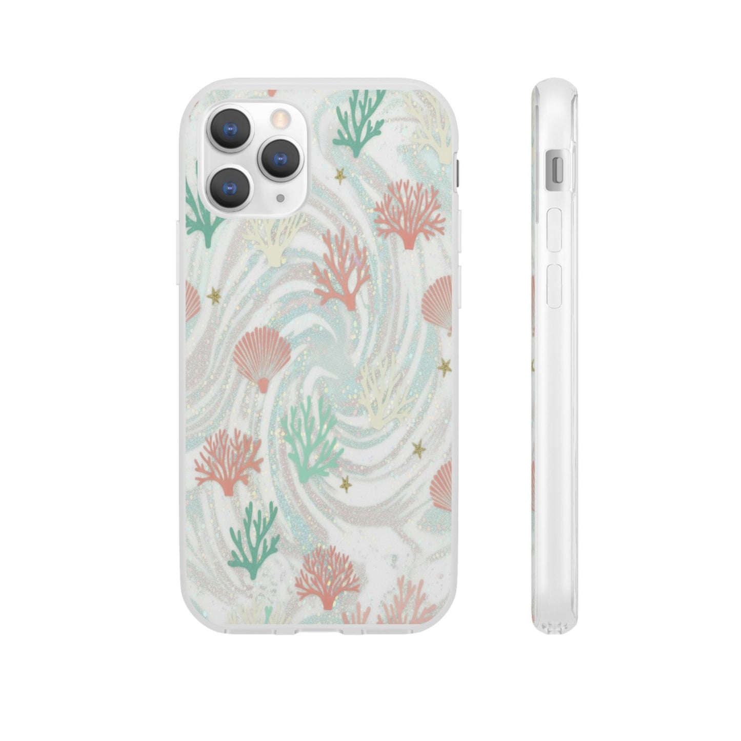 Pastel Seashell Phone Case — Coral Reef Wave iPhone Cover