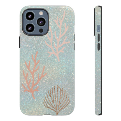 Seafoam Sparkle Phone Case – Coral & Seashell Tough Case