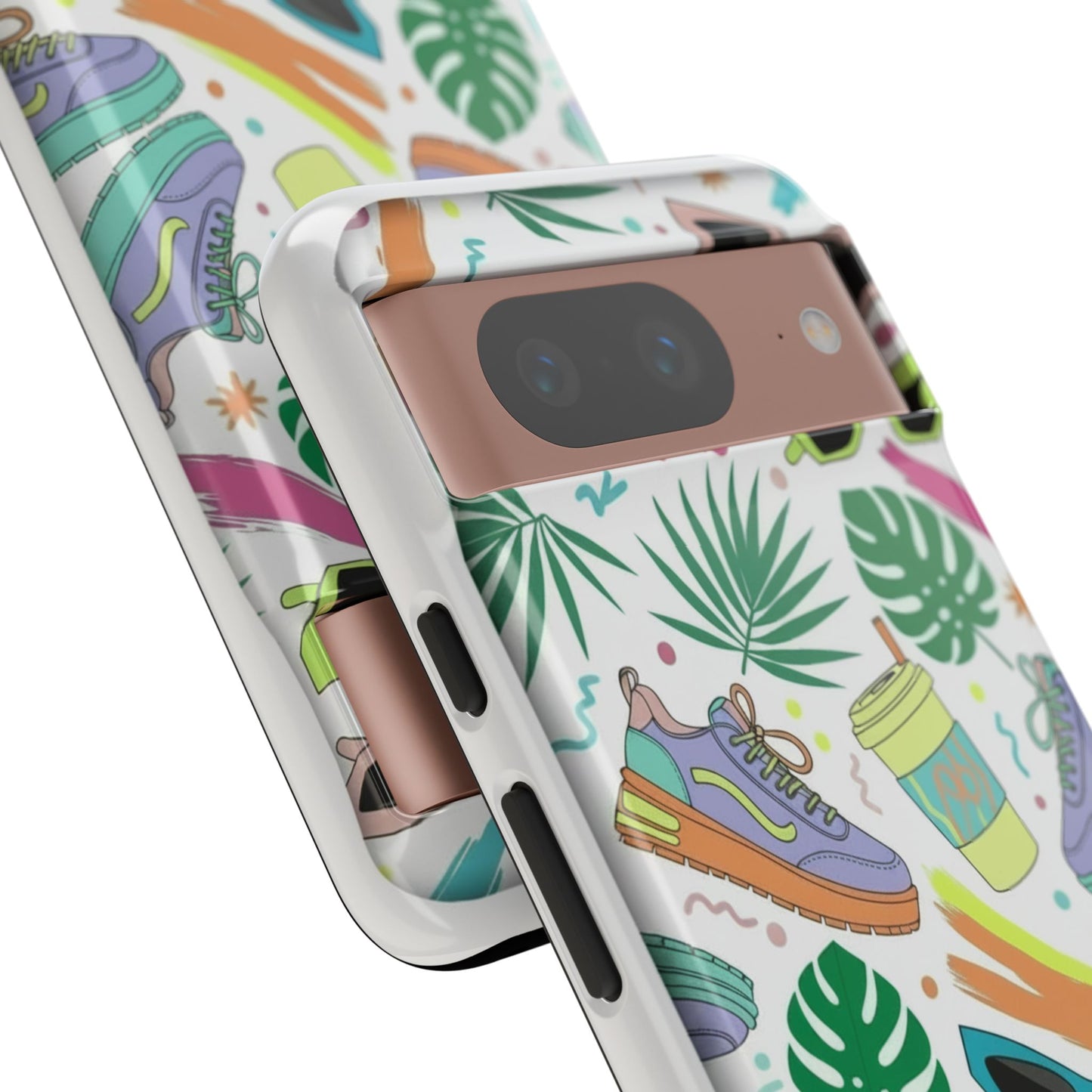 Tough Cases — Colorful Retro Sneakers & Sunglasses Phone Case
