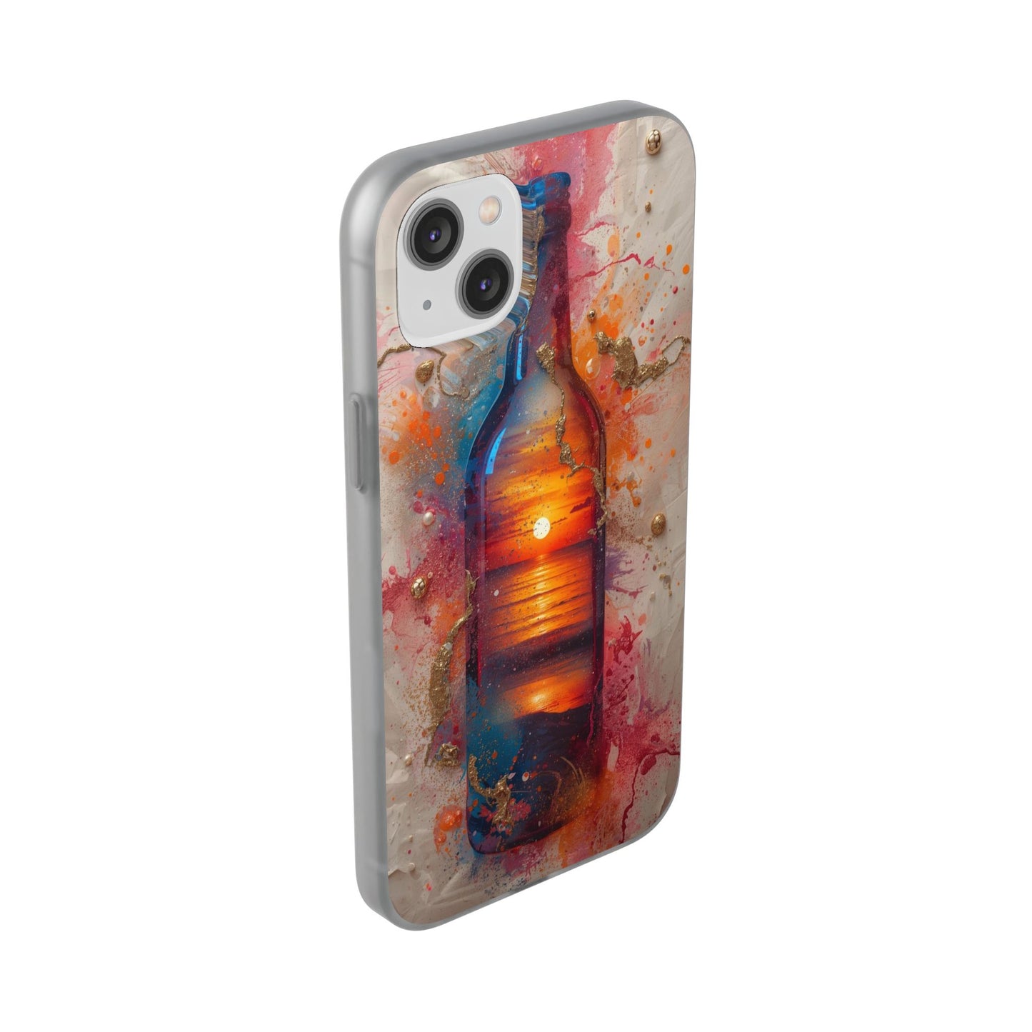 Copy of Floral Holographic Phone Case — Iridescent Leaves & Flowers Flexi Case