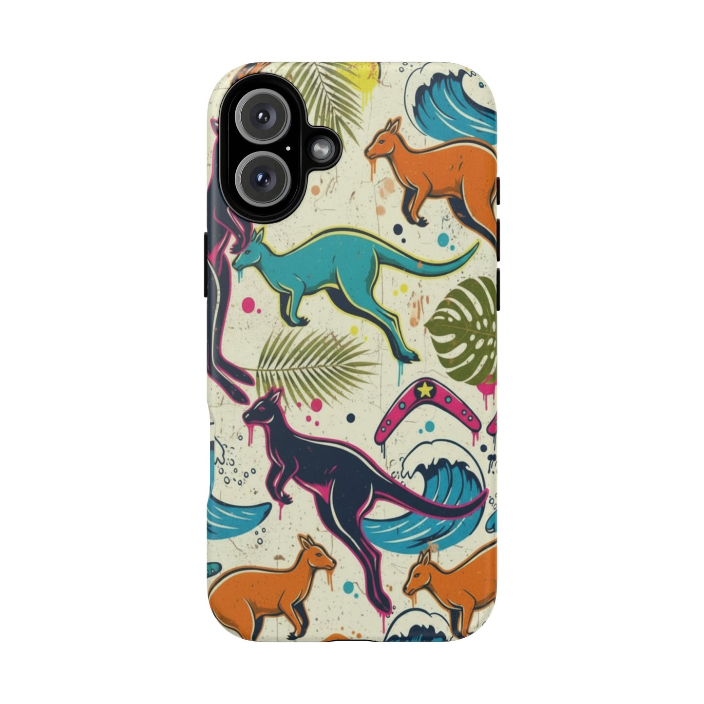 Tough Cases — Colorful Surfing Kangaroo Phone Case
