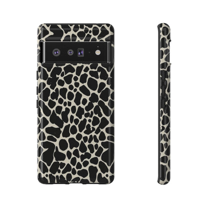 Black and White Cowhide Phone Case — Protective Tough Case