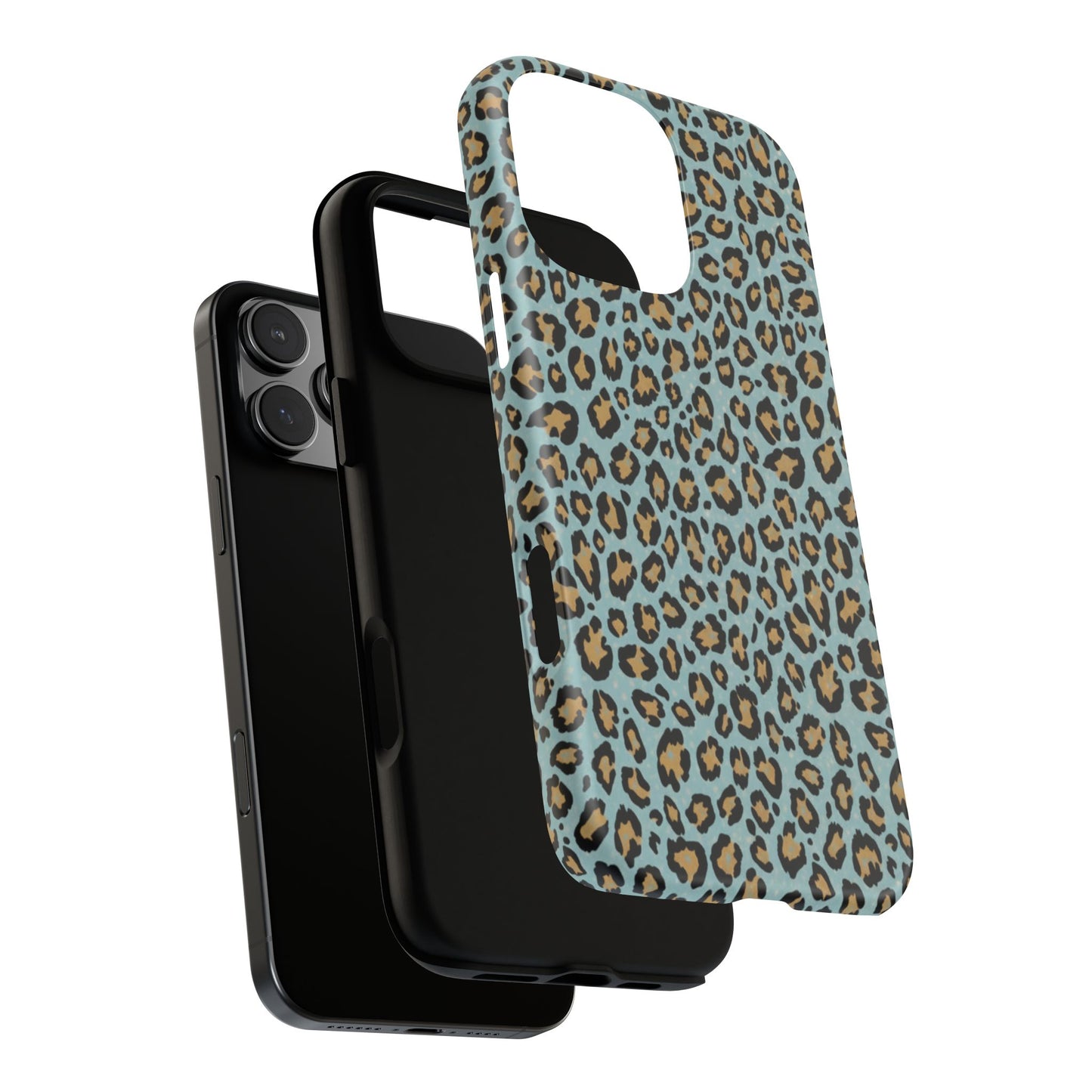 Leopard Print Tough Phone Case - Blue Cheetah Protective Cover