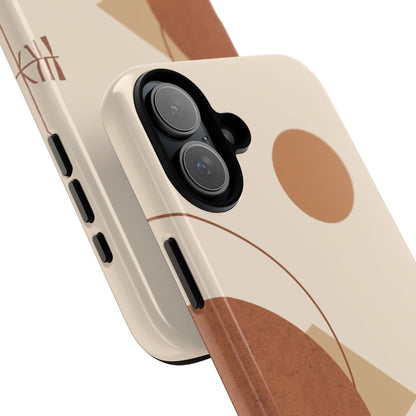 Abstract Earth Tones Phone Case — Minimal Geometric Design