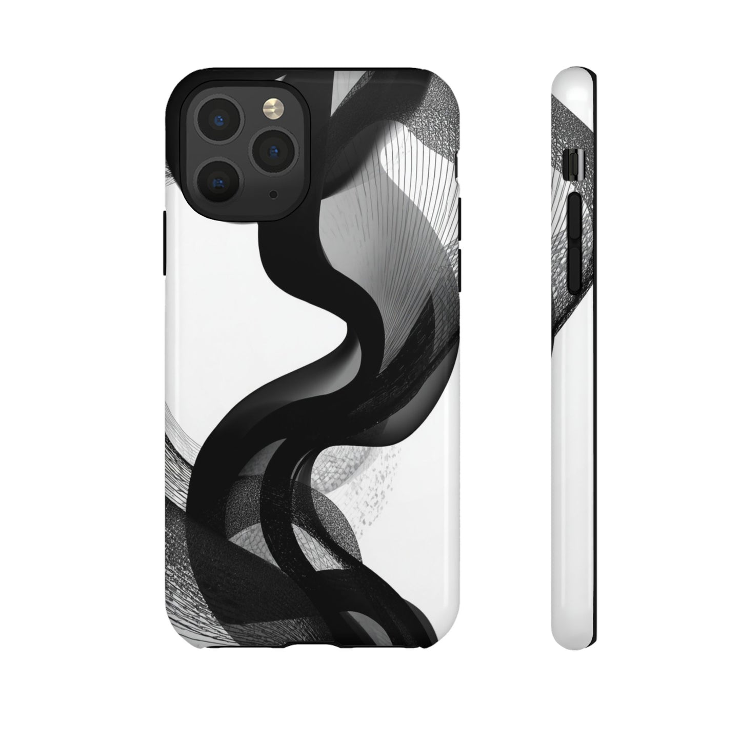 Phone Case — Monochrome Abstract Protective Cover