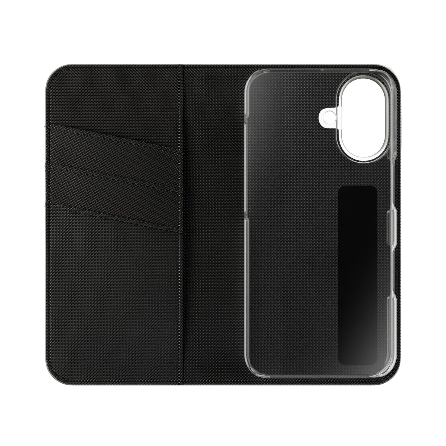 Retro Neutral Stripe Flip Phone Case — Wallet Folio with Card Slots