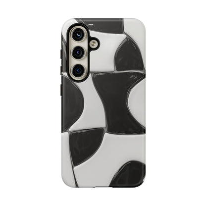 Black & White Abstract Pattern Tough Phone Case
