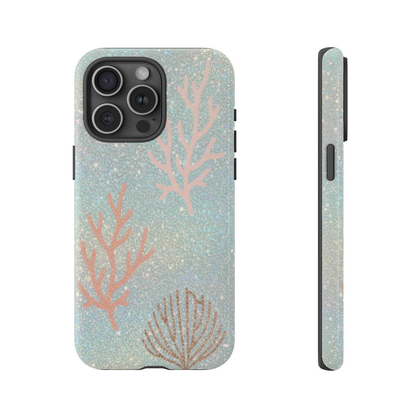 Seafoam Sparkle Phone Case – Coral & Seashell Tough Case