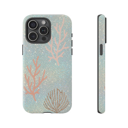Seafoam Sparkle Phone Case – Coral & Seashell Tough Case
