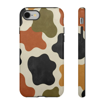 Retro Abstract Camouflage Phone Case — Earth Tone Tough Case