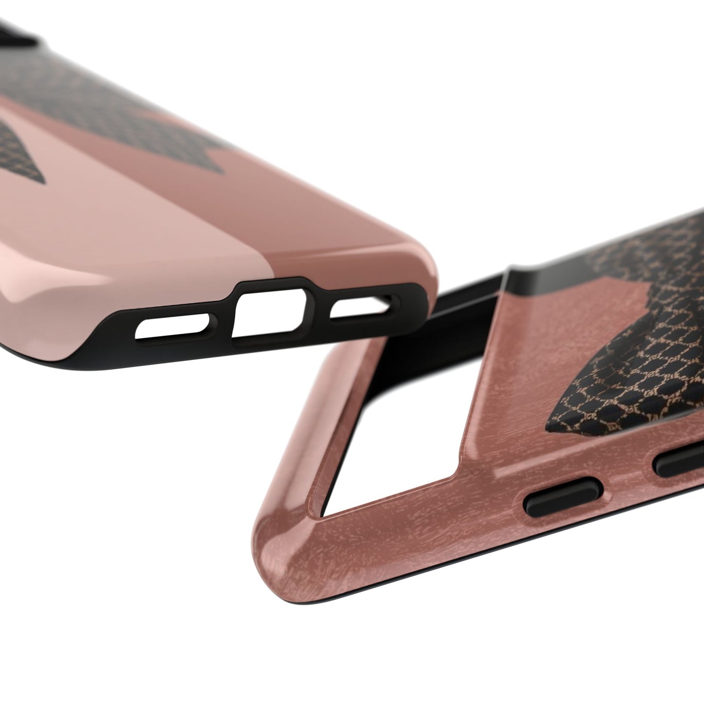 Bow Stripe Tough Phone Case – Pink Mauve Protective Cover