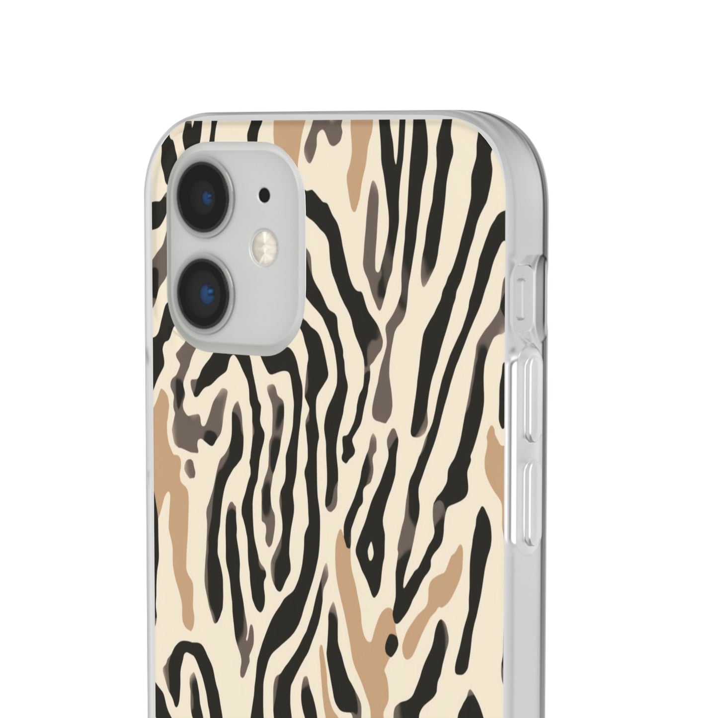 Zebra Stripe Phone Case – Neutral Animal Print Flexi Case