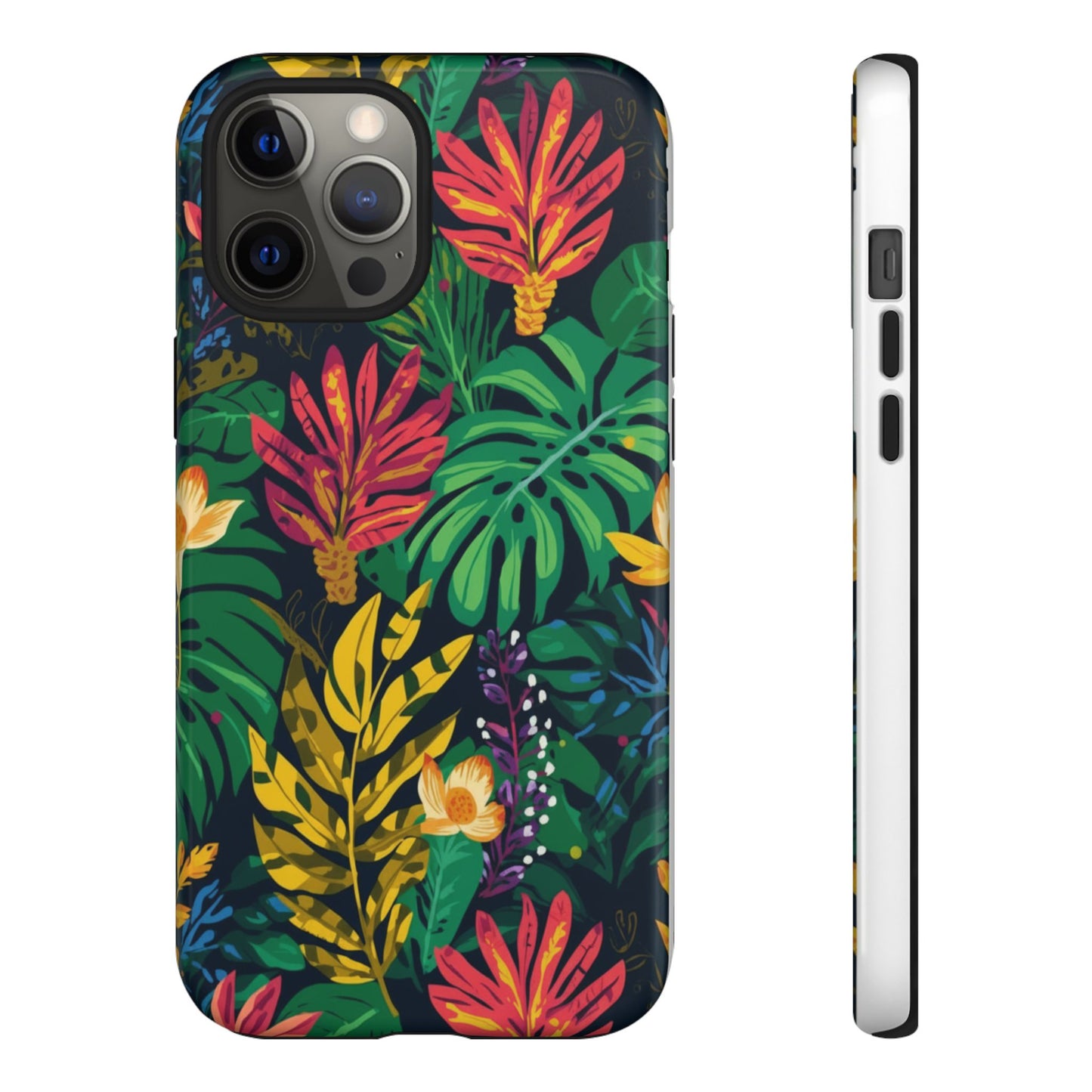 Tropical Floral Phone Case — Vibrant Jungle Leaf Protective Cover