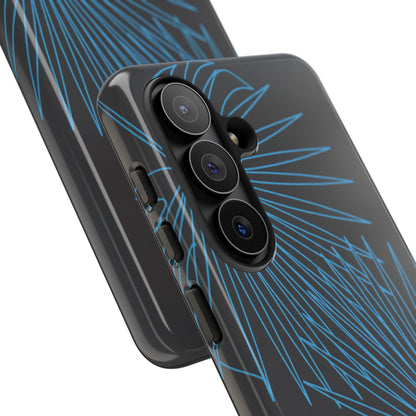 Blue Dandelion Burst Tough Phone Case — Protective Floral iPhone Cover