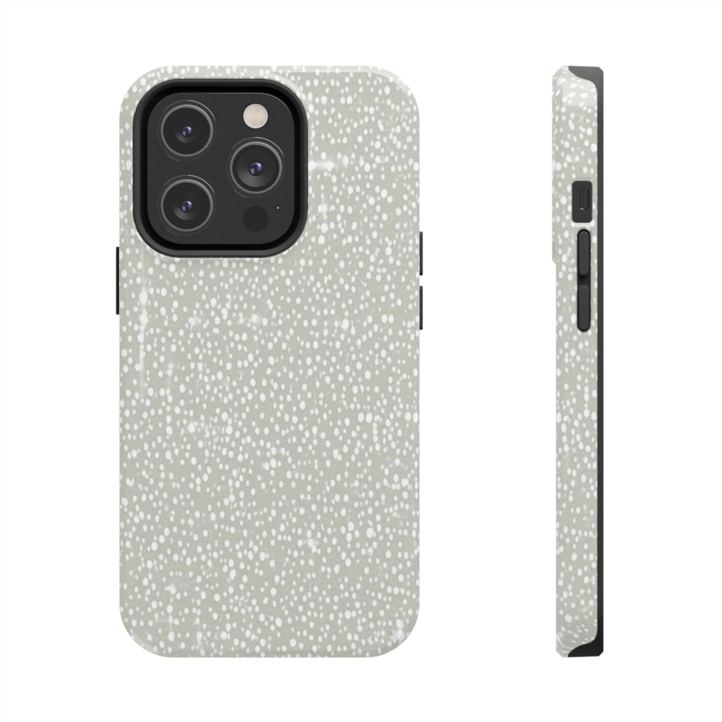 Speckled Gray Tough Phone Case — Protective Shockproof iPhone Cover