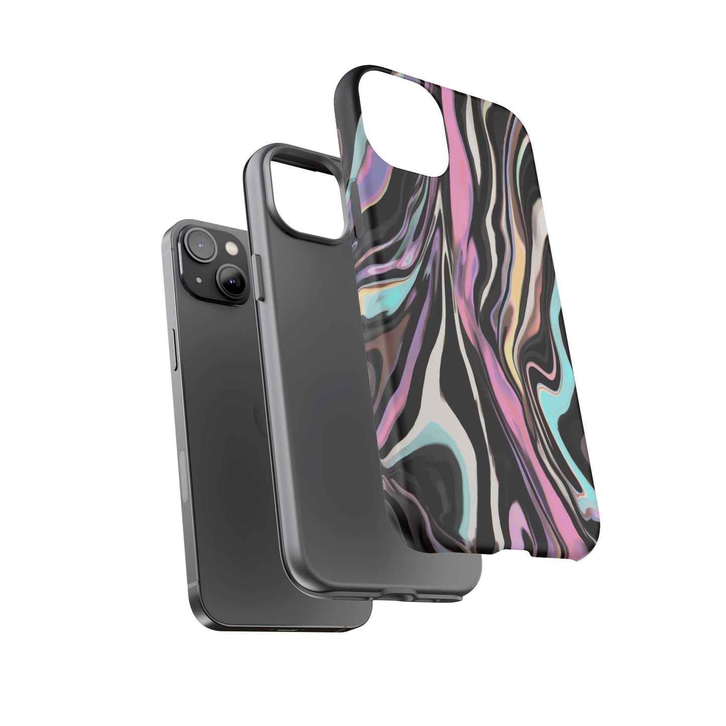 Abstract Marble Tough Phone Case — Pastel Swirl Protective Cover