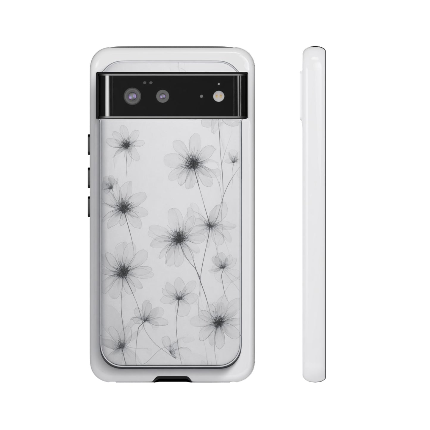 Tough Case — Black & White Floral Tough Phone Case
