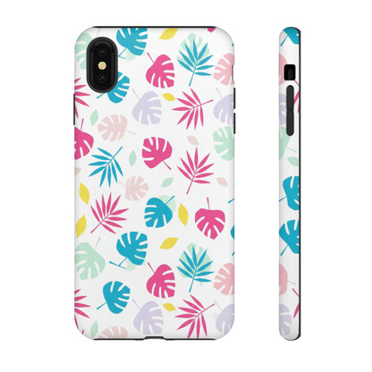 Tropical Leaf Phone Case — Colorful Pastel Monstera & Palm iPhone Case