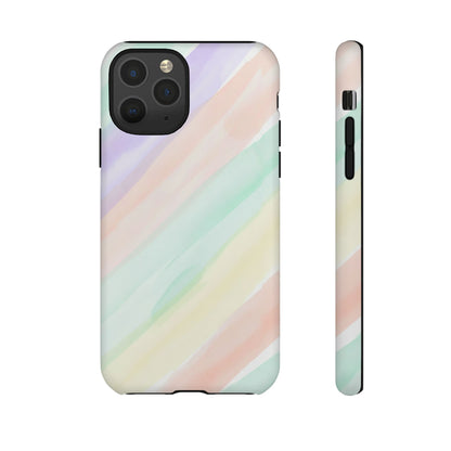 Pastel Watercolor Stripe Tough Phone Case