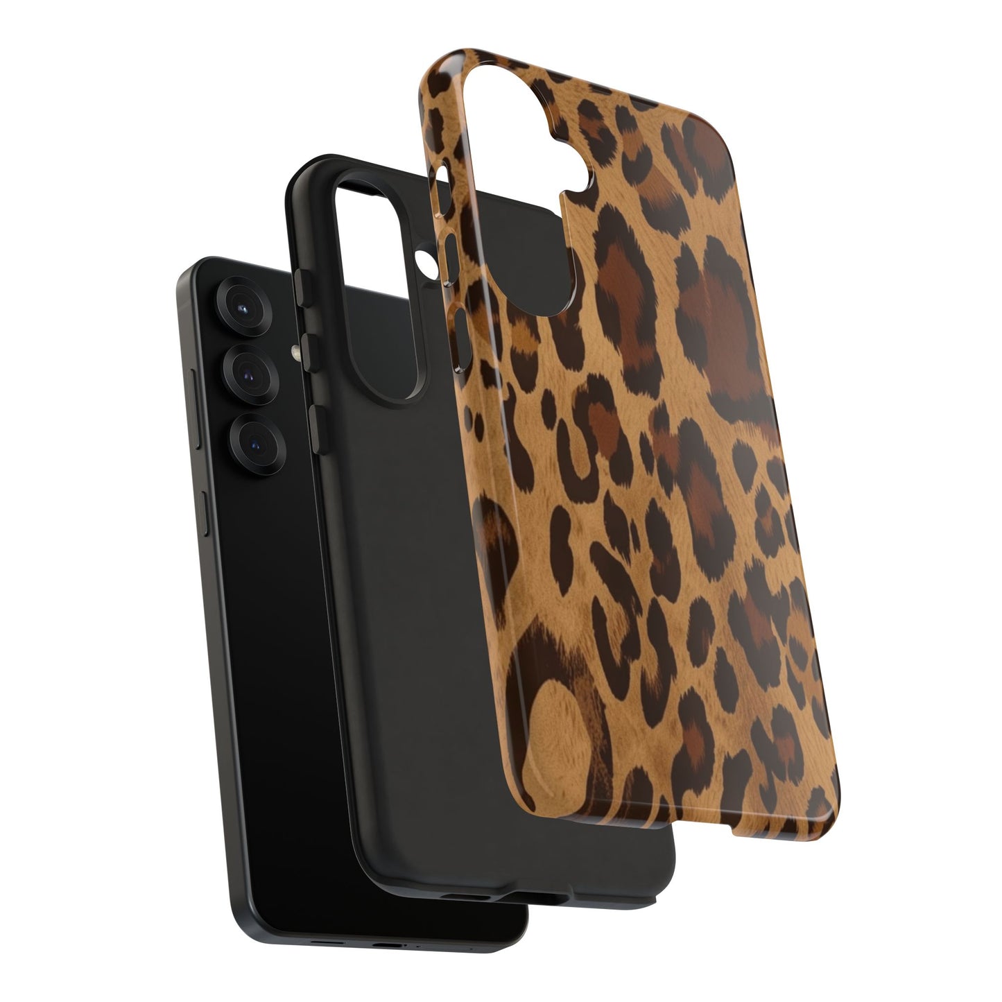 Leopard Print Tough Phone Case — Durable Animal Print Protective Cover