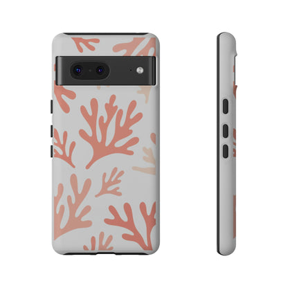 Coral Reef Pattern Tough Phone Case — Pink Beachy Protective Cover