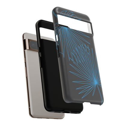 Blue Dandelion Burst Tough Phone Case — Protective Floral iPhone Cover