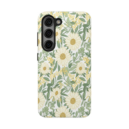 Daisy Meadow Tough Phone Case — Floral Protective Phone Cover