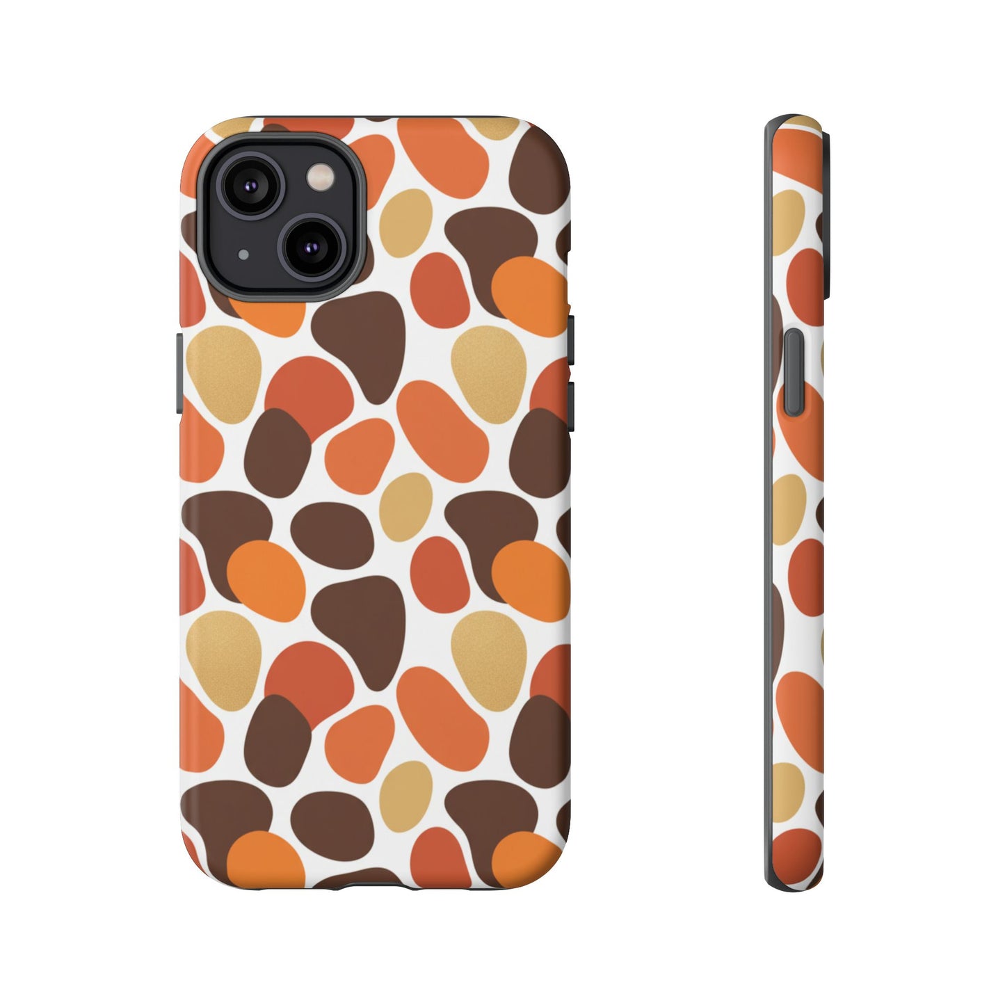 Phone Case — Retro Pebble Pattern in Warm Autumn Colors