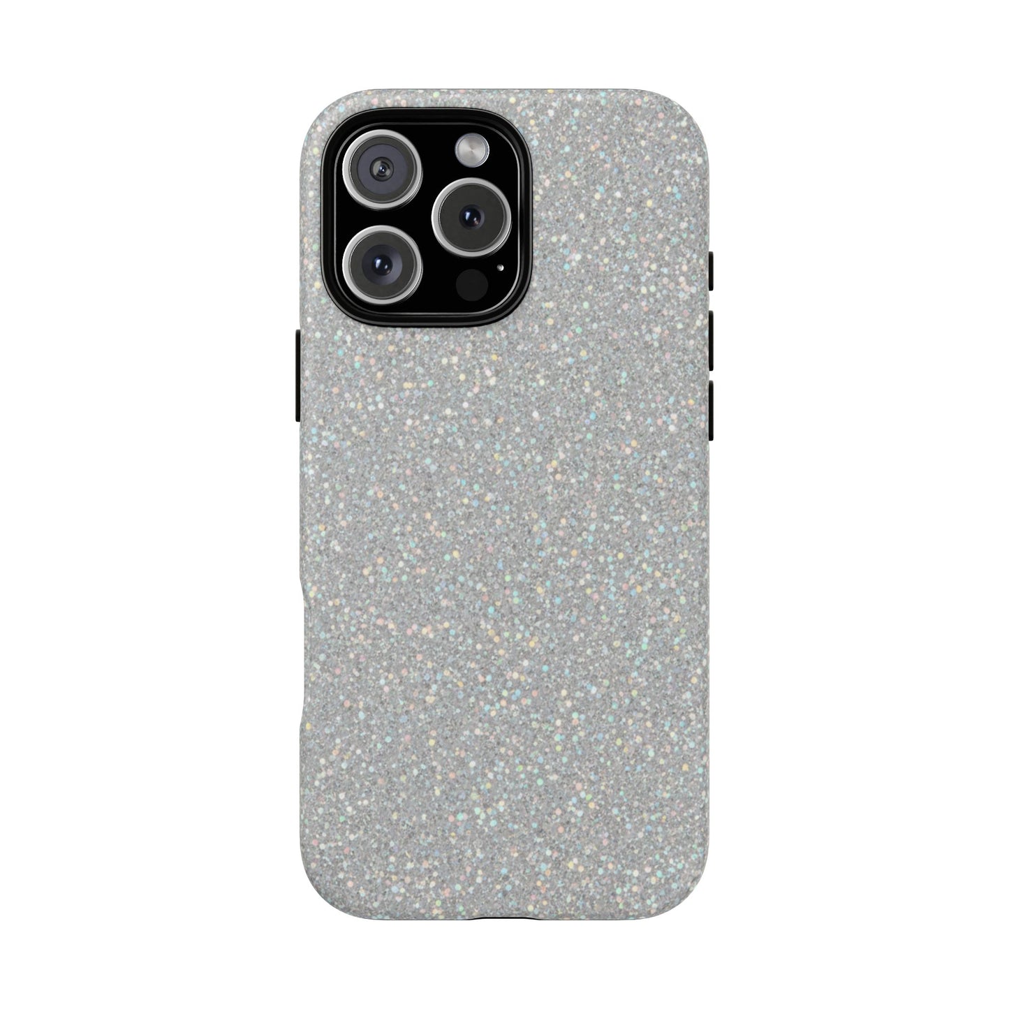 Glitter Silver Tough Phone Case — Sparkling Protective Phone Case