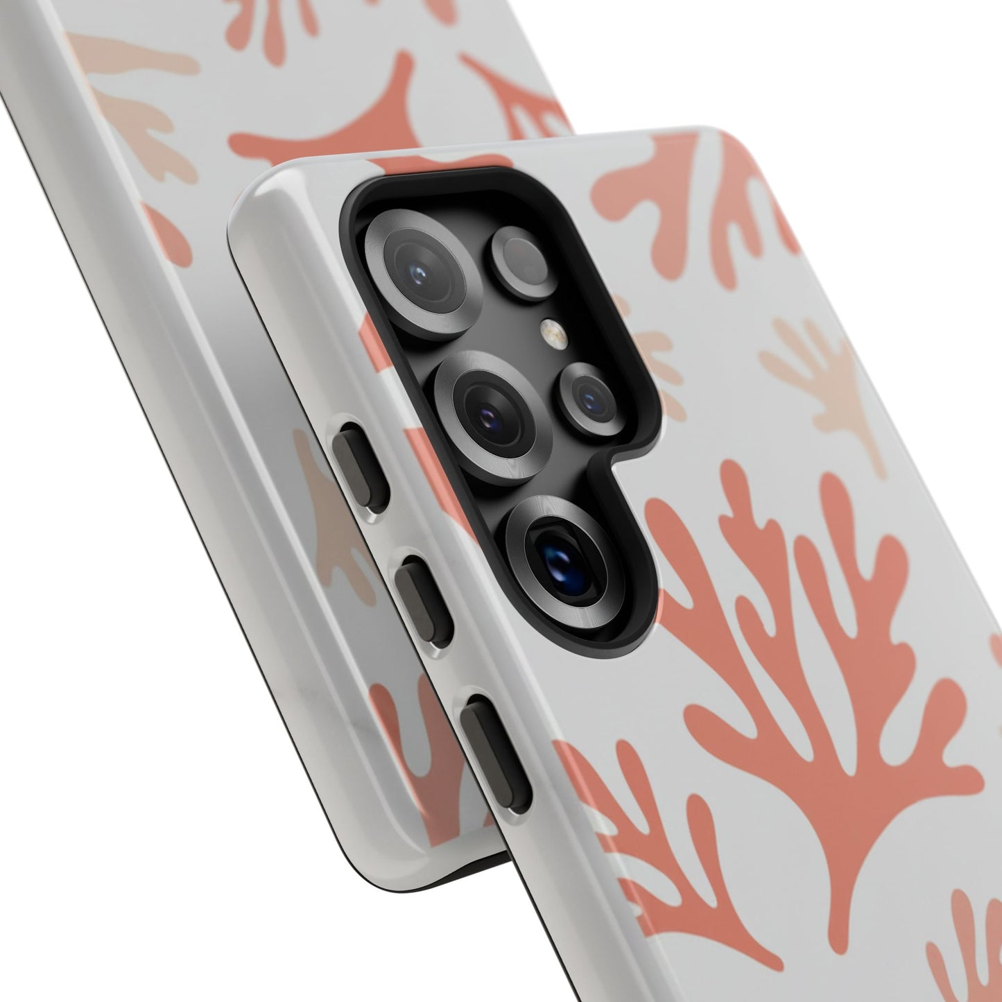 Coral Reef Pattern Tough Phone Case — Pink Beachy Protective Cover