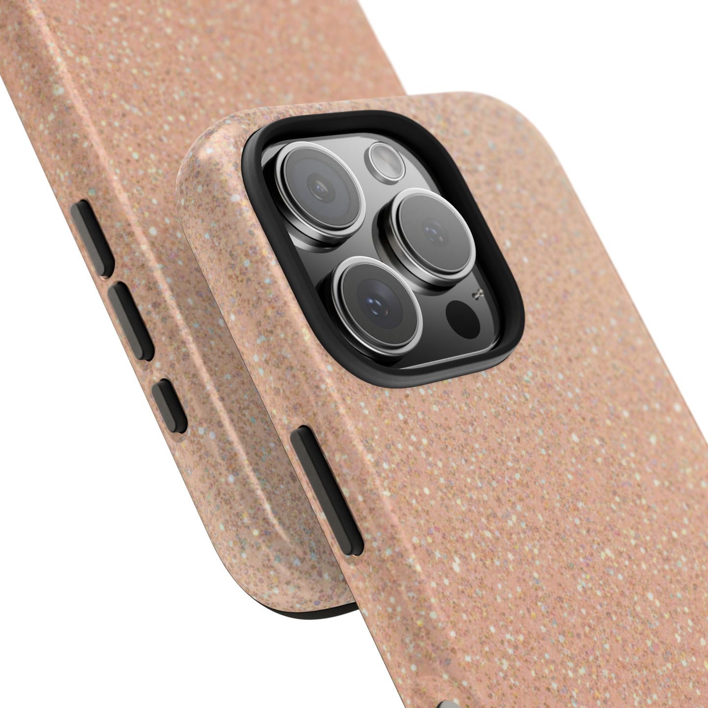 Glitter Rose Gold Tough Phone Case — Sparkling Protective iPhone Cover
