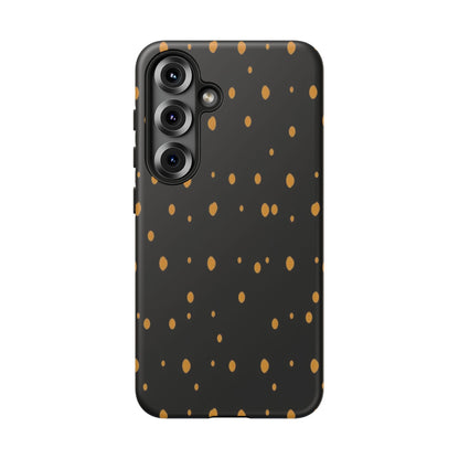 Black & Gold Dot Tough Phone Case — Protective Sparkle Pattern