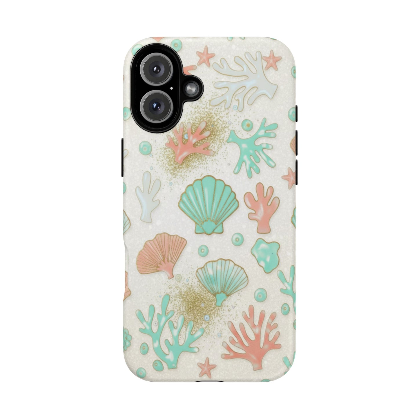Seashell Coral Phone Case — Pastel Beach Shells Protective Tough Case