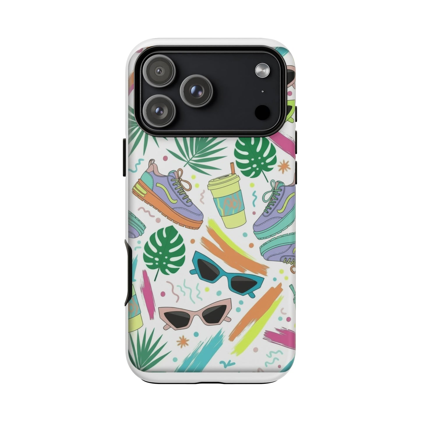 Tough Cases — Colorful Retro Sneakers & Sunglasses Phone Case