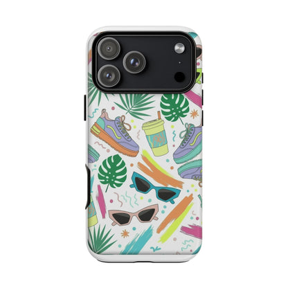Tough Cases — Colorful Retro Sneakers & Sunglasses Phone Case