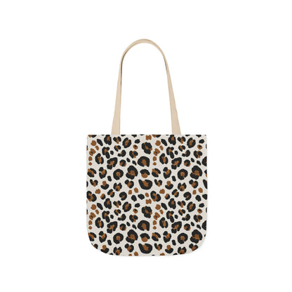 Leopard Print Canvas Tote Bag — Chic Animal-Print Shopper